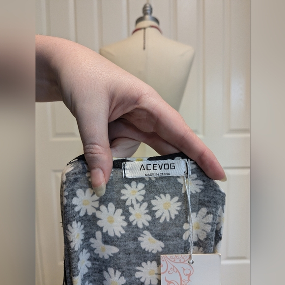 Acevog Women's Black Comfortable Pockets Summer Floral Dress S - Picture 4 of 6